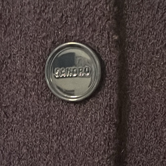 Sandro Bolzano Varsity Color Block Bouclé Cardigan Size 0 - Picture 6 of 9